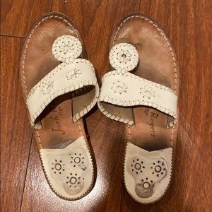 JACK RODGERS WHITE SANDALS